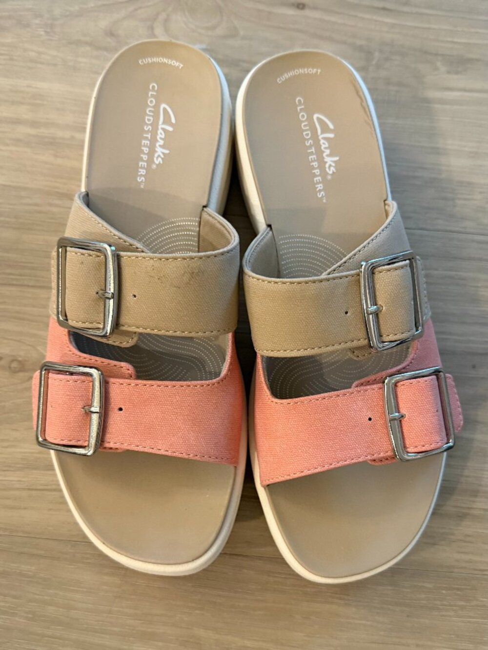 NEW CLARKS Cloudsteppers Drift Buckle Sandals Shoes US 7.5 M